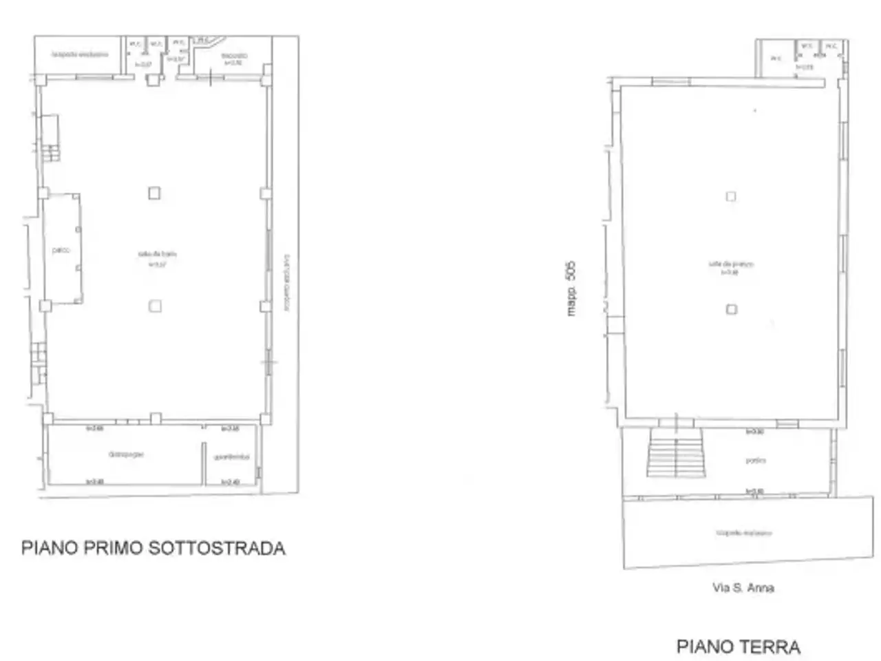 Negozio in Via Sant'Anna 393, Cartoceto, {3} - Planimetria 1