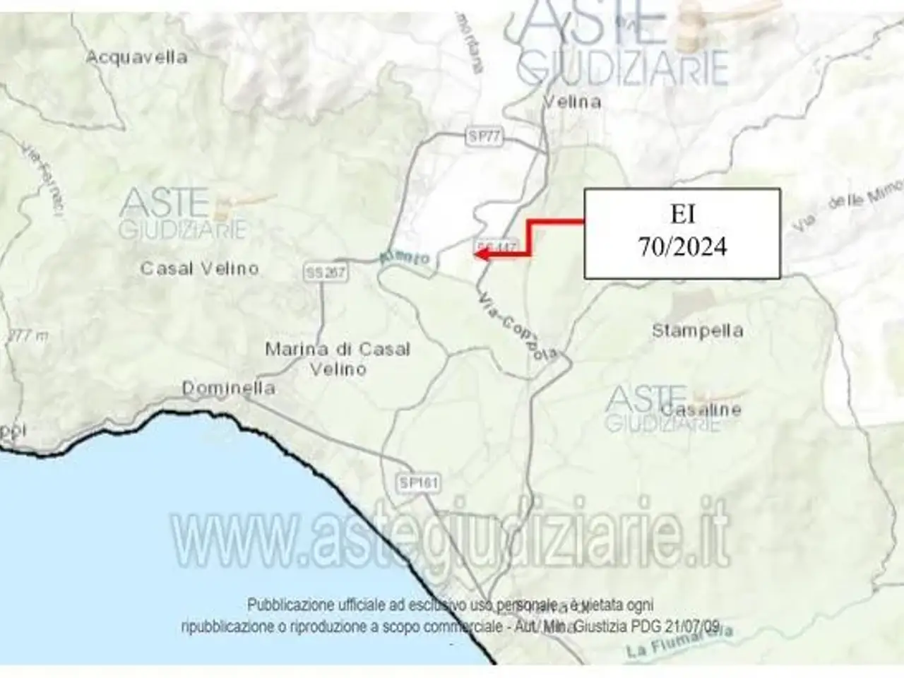 Fabbricato misto in Fraz. Velina - Via Coppola Snc/Sr 447 447, Castelnuovo Cilento, {3} - Planimetria 1