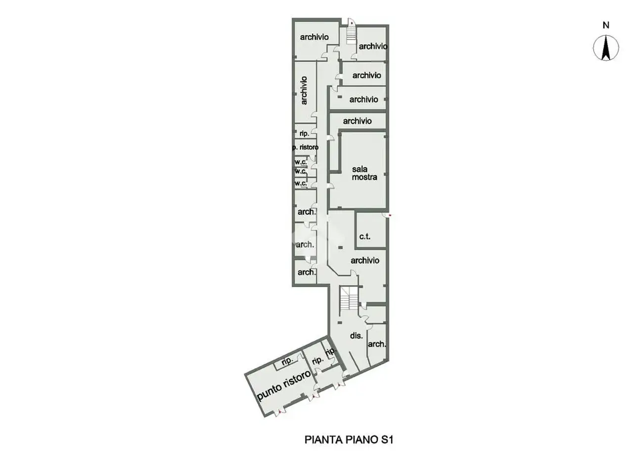 Palazzina commerciale in Contrada Sant'Atto, Teramo, {3} - Planimetria 1