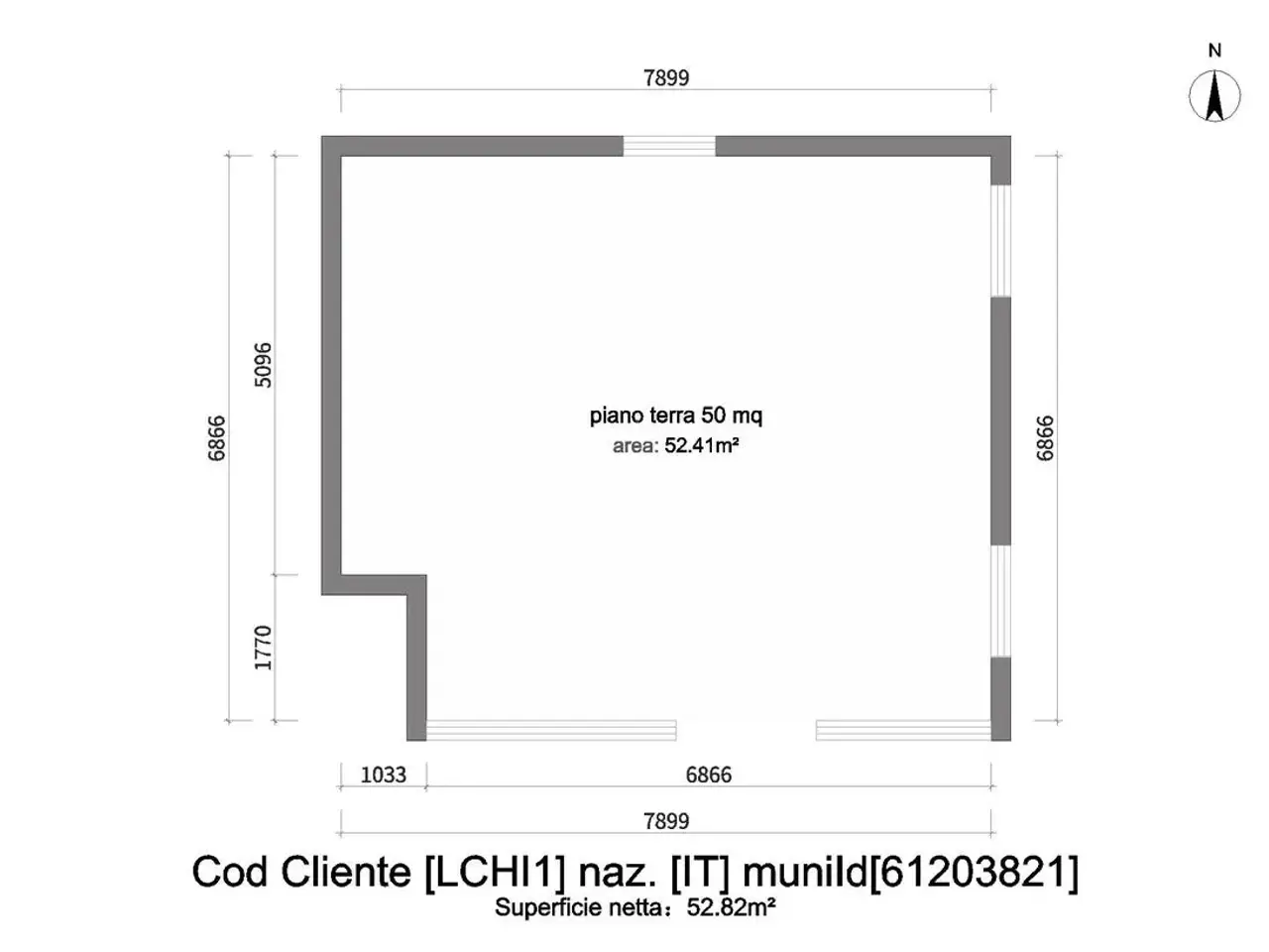 Negozio in Via Fratelli Carlo E Serafino Cernuschi 23, Merate, {3} - Planimetria 1