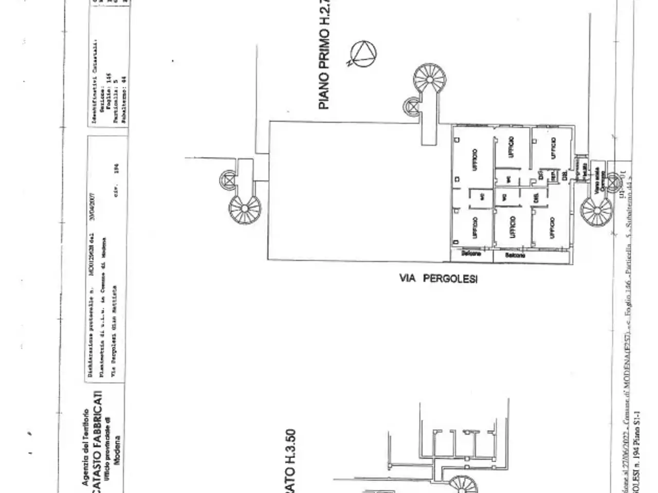 Ufficio in Via Gian Battista Pergolesi 194, Modena, {3} - Planimetria 1
