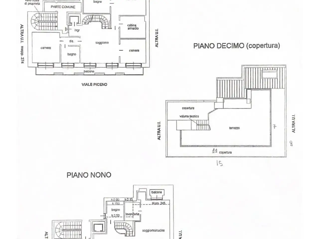 Attico in vendita, Viale Piceno 32, Milano - Planimetria 1