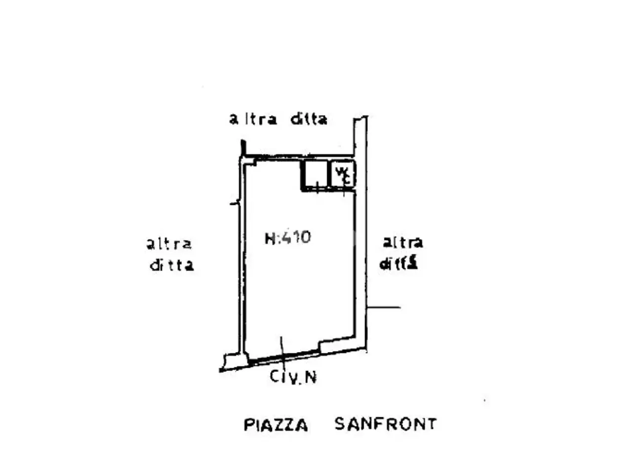 Negozio in Piazza Generale Negri di Sanfront, Chiavari, {3} - Planimetria 1