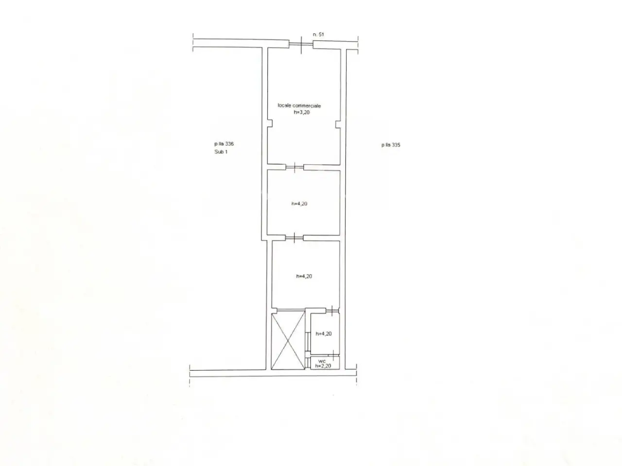 Negozio in Via Mendola 51, Palermo, {3} - Planimetria 1