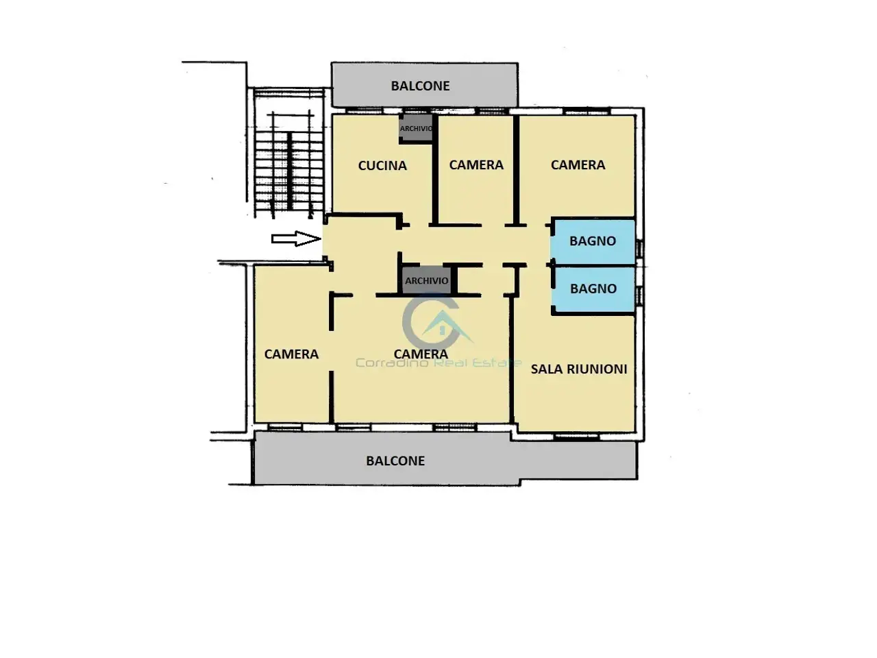 Ufficio in Via Eugenio De Riso 65, Catanzaro, {3} - Planimetria 1