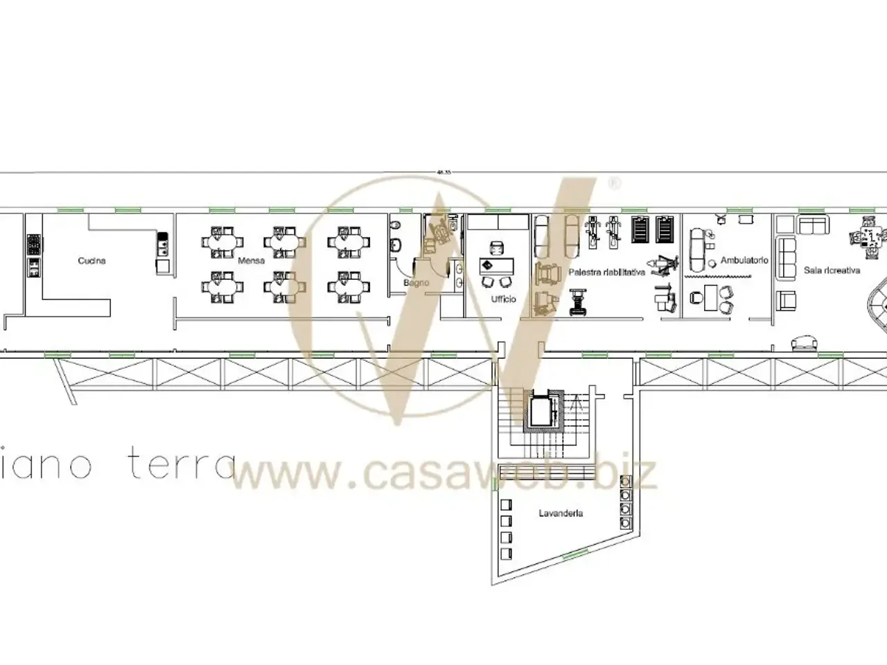 Palazzina commerciale in Via Appia, San Nicola La Strada, {3} - Planimetria 1