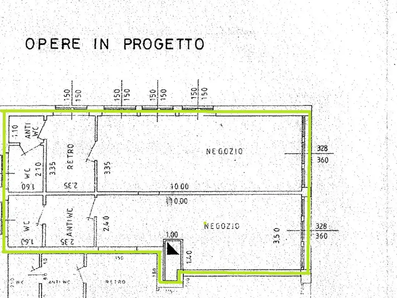 Negozio in Via Burigozzi 20, Busto Arsizio, {3} - Planimetria 1