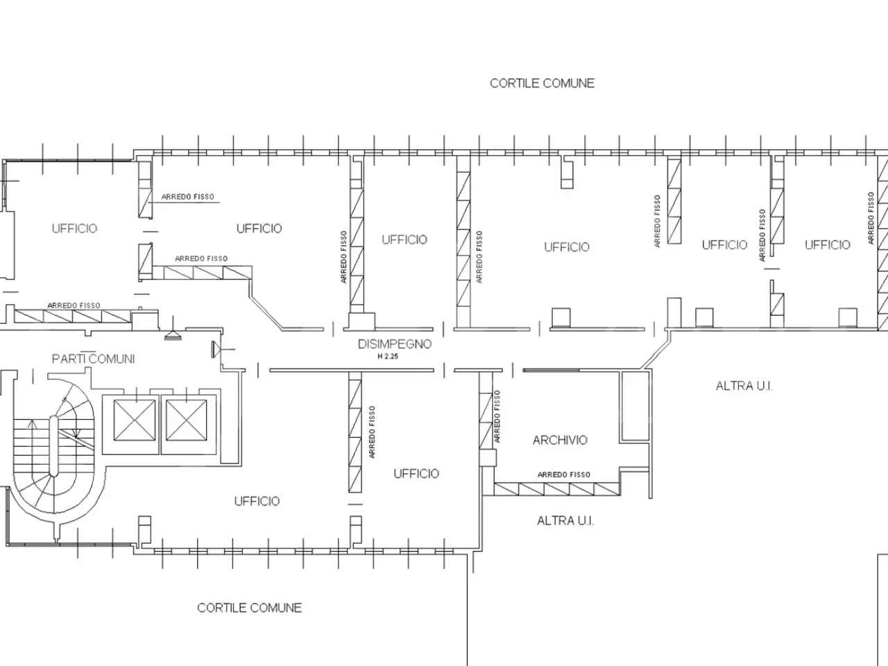 Ufficio in Via Cassanese 224, Segrate, {3} - Planimetria 1