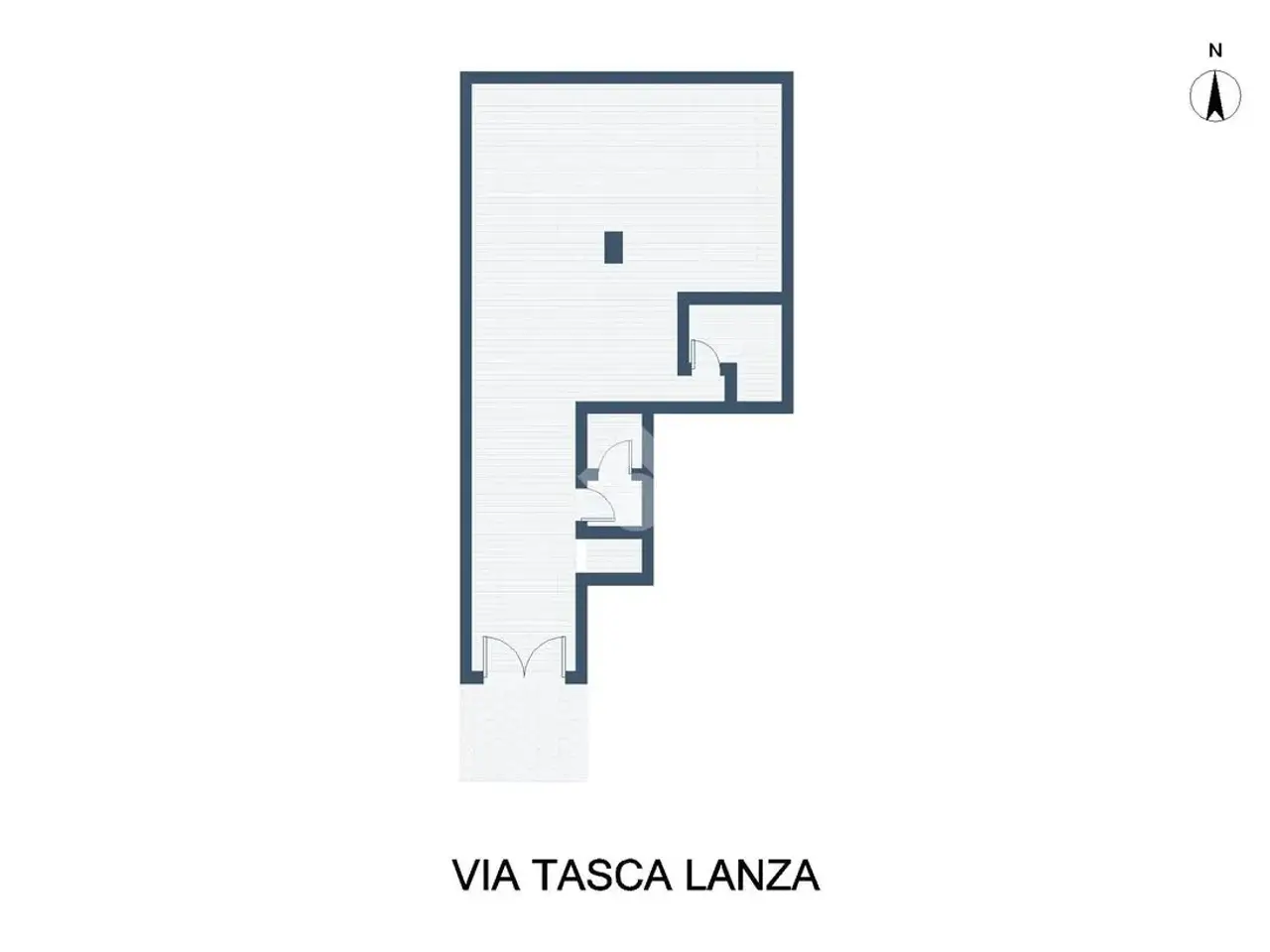 Negozio in Via Tasca Lanza 56, Palermo, {3} - Planimetria 1