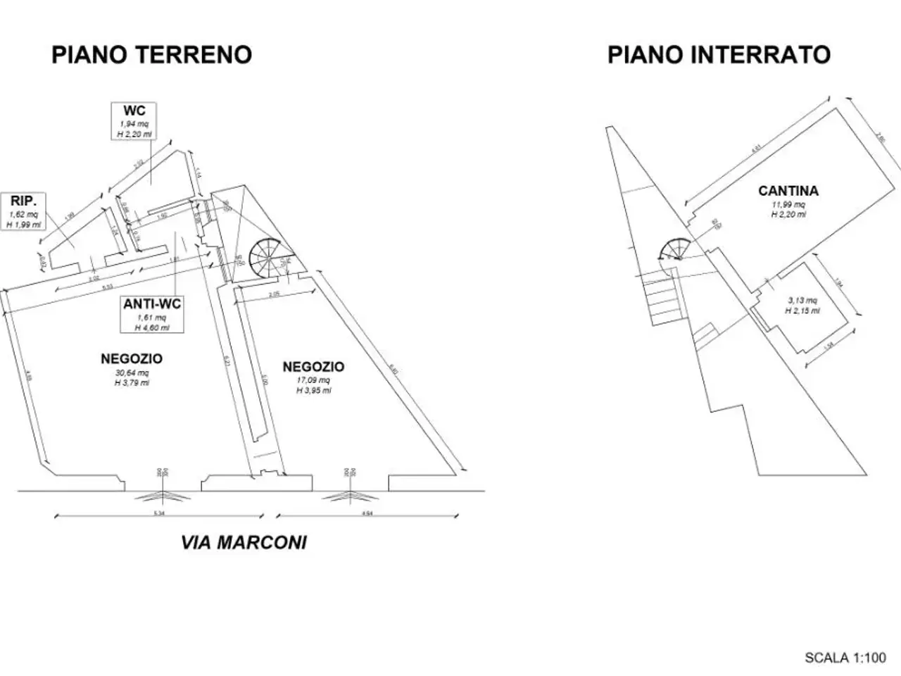 Negozio in Via Guglielmo Marconi, Firenze, {3} - Planimetria 1