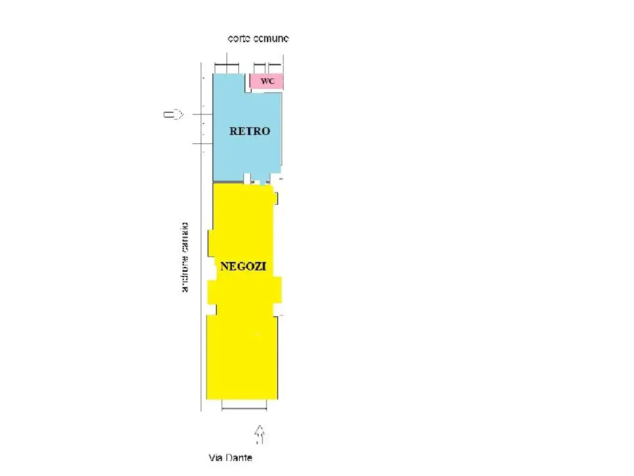 Negozio in Via Dante Alighieri 27, Alessandria, {3} - Planimetria 1