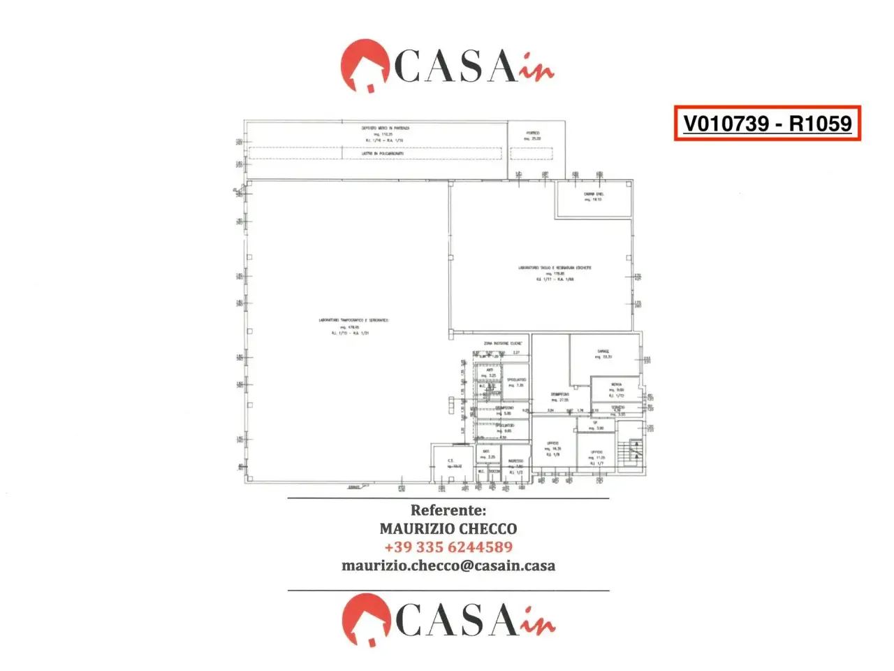 Magazzino in Via Partigiani d'Italia 27, Cavriago, {3} - Planimetria 1