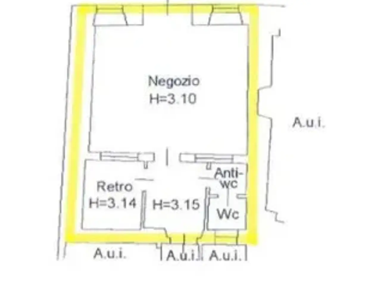 Negozio in Via Pozzo dell'Olmo 44, Brescia, {3} - Planimetria 1