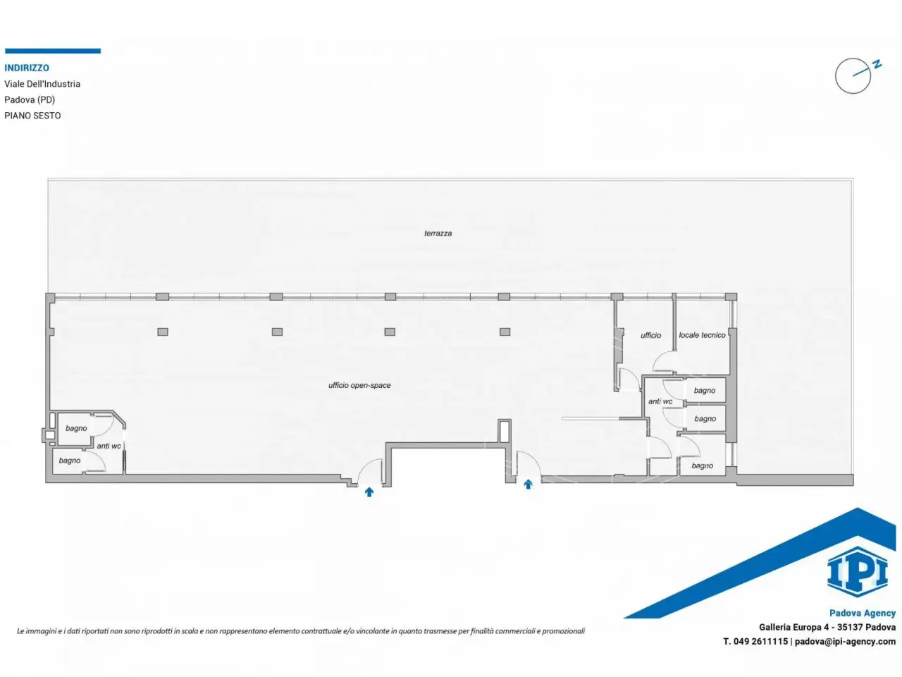 Ufficio in Viale delle Industrie 1, Padova, {3} - Planimetria 1