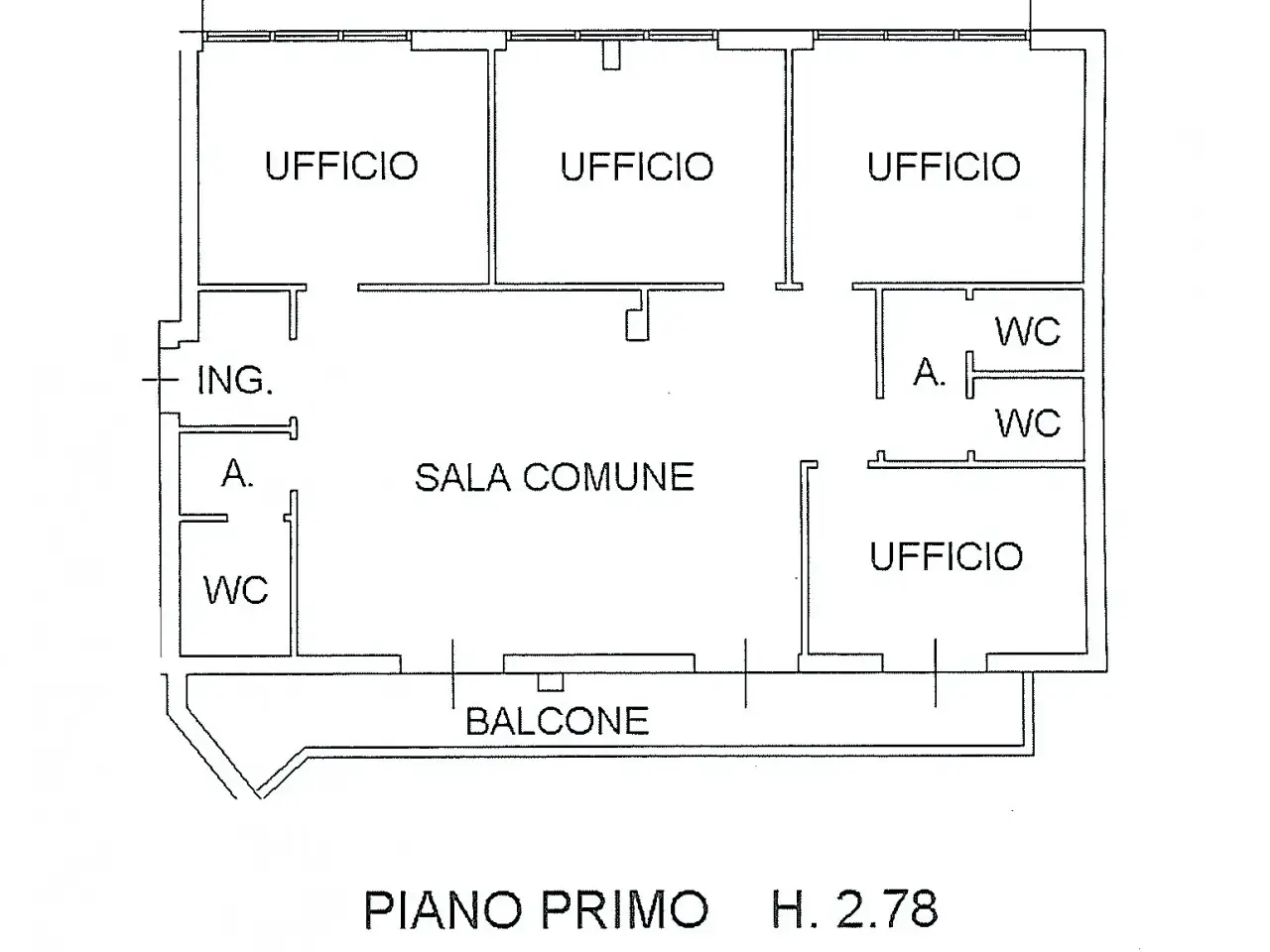 Ufficio in Via Cavalcavia, Cesena, {3} - Planimetria 1