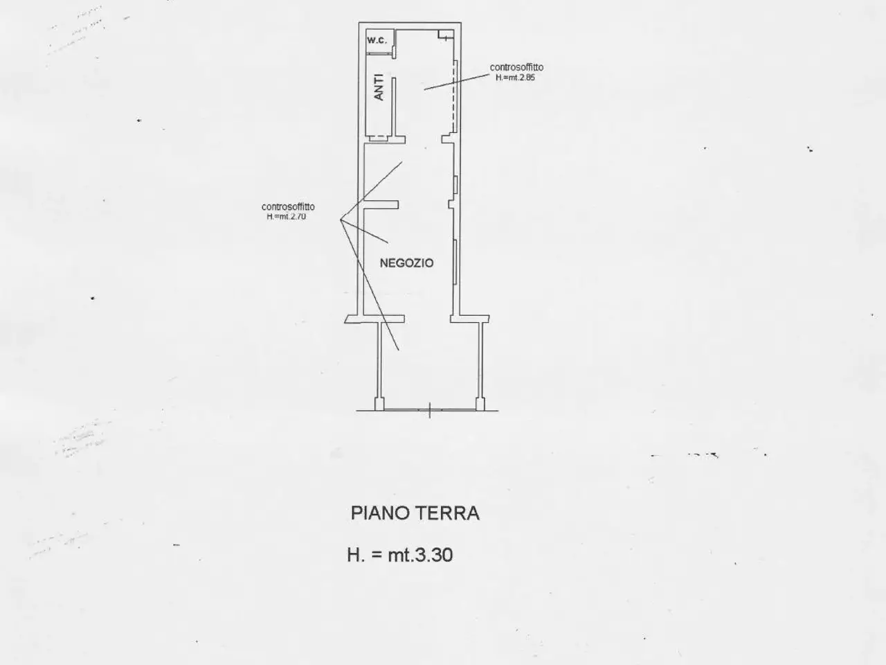 Negozio in Viale Ceccarini, Riccione, {3} - Planimetria 1