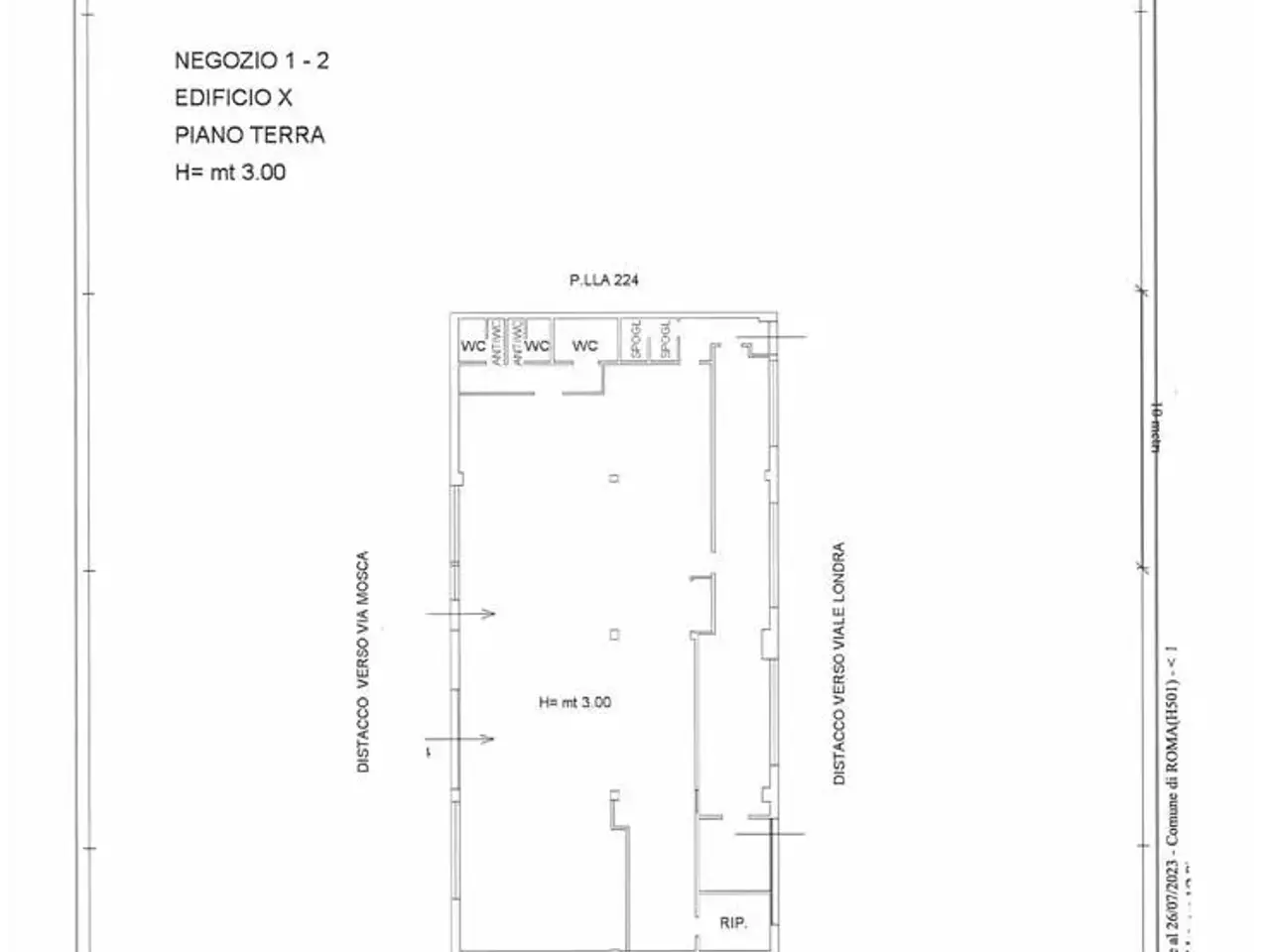 Negozio in Via Mosca 46, Roma, {3} - Planimetria 1