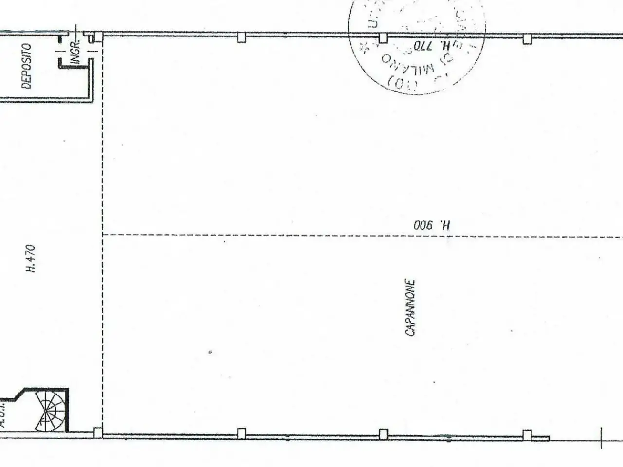Capannone in Via Po, Pregnana Milanese, {3} - Planimetria 1