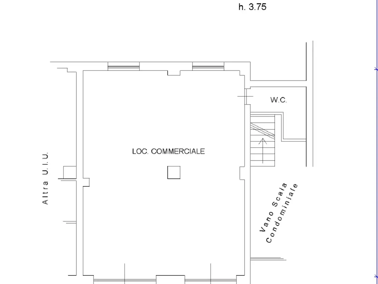 Negozio in Via Verdi 34, Cassino, {3} - Planimetria 1
