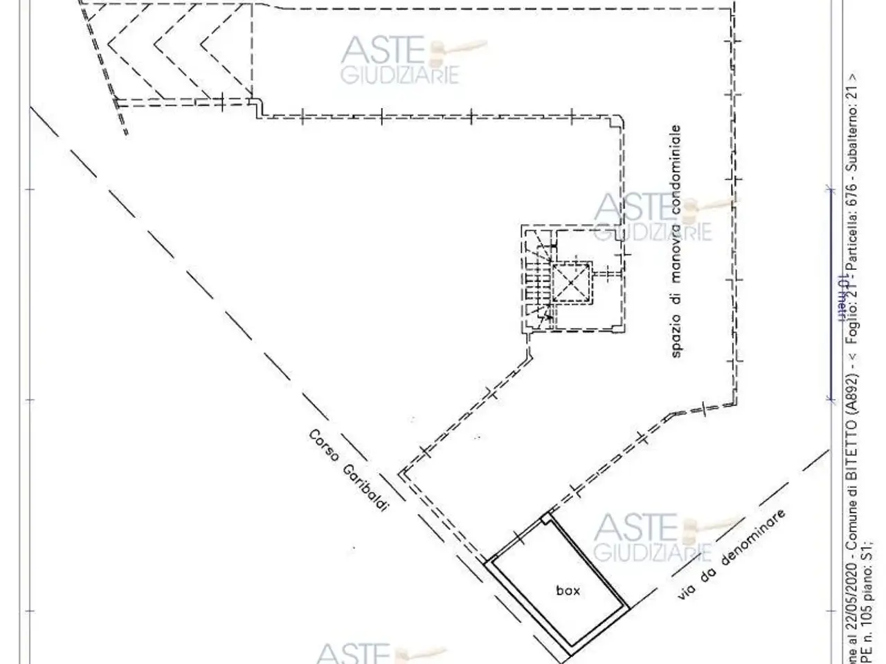 Garage in Corso Garibaldi 105 105, Bitetto, {3} - Planimetria 1