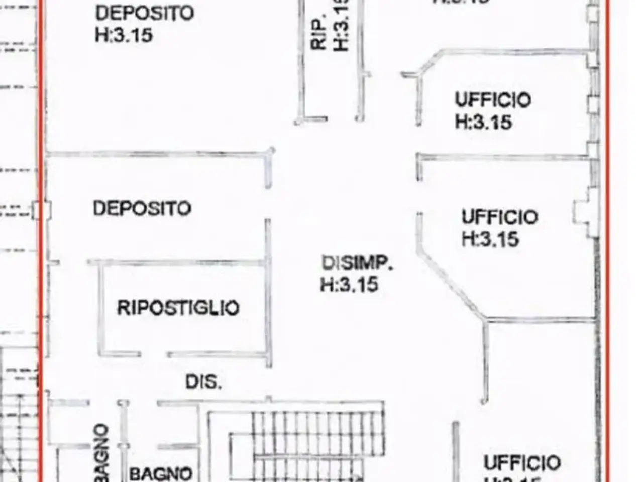 Ufficio in Via Fossalta 3641, Cesena, {3} - Planimetria 1