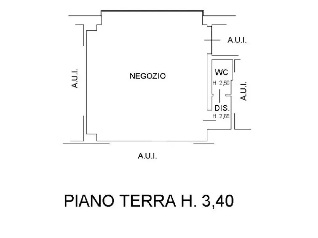 Negozio in Passaggio dei Canonici Lateranensi, Bergamo, {3} - Planimetria 1