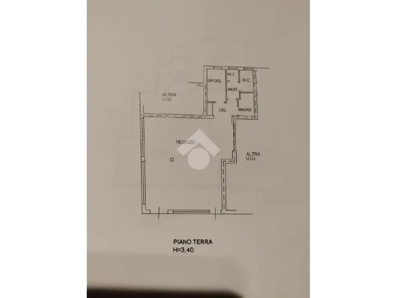 Negozio in Piazza Cavalieri di Vittorio Veneto 1, Stra, {3} - Planimetria 1