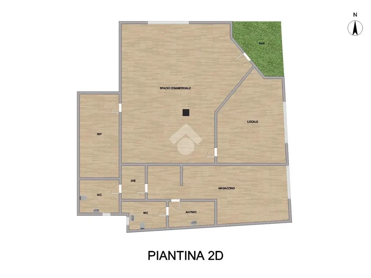 Negozio in Via Piave 17, Ghedi, {3} - Planimetria 1