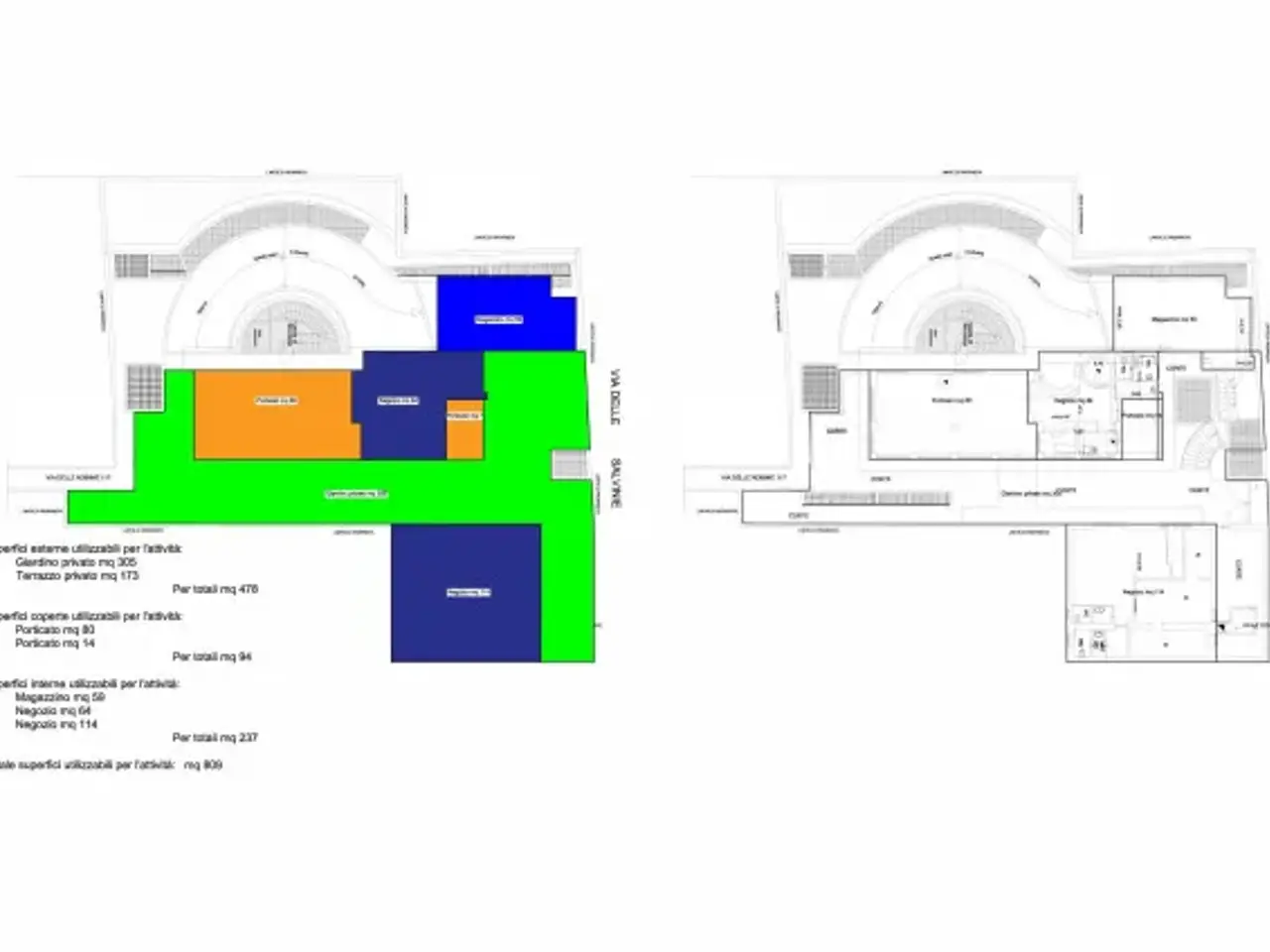 Negozio in Via delle Salvinie 7, Roma, {3} - Planimetria 1