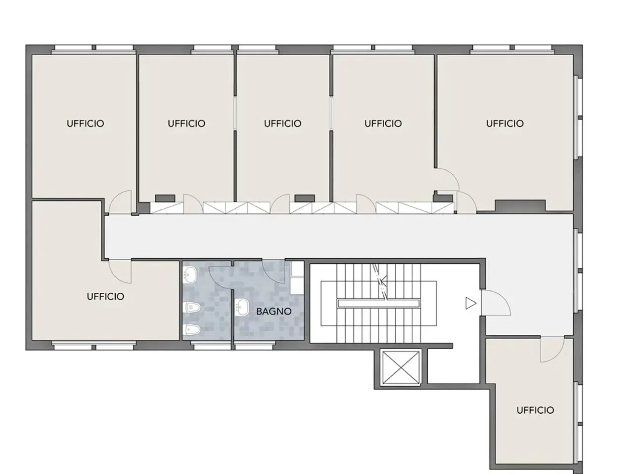 Ufficio in Via Giusti 12, Lecco, {3} - Planimetria 1