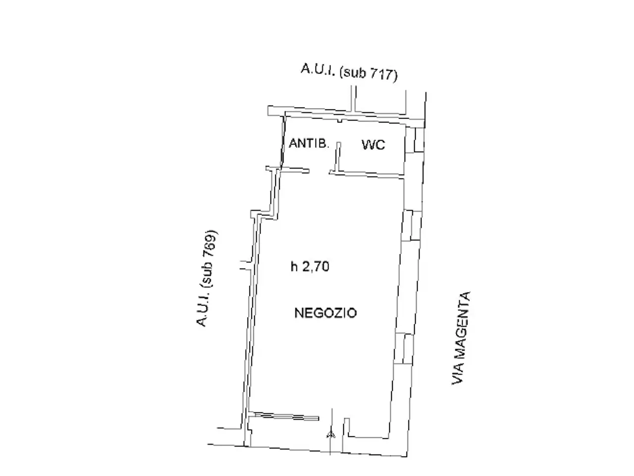 Negozio in Via Magenta, Verdello, {3} - Planimetria 1