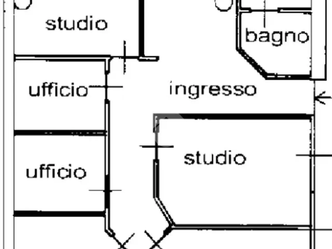 Ufficio in Piazzale Guglielmo Marconi 1, Vimercate, {3} - Planimetria 1