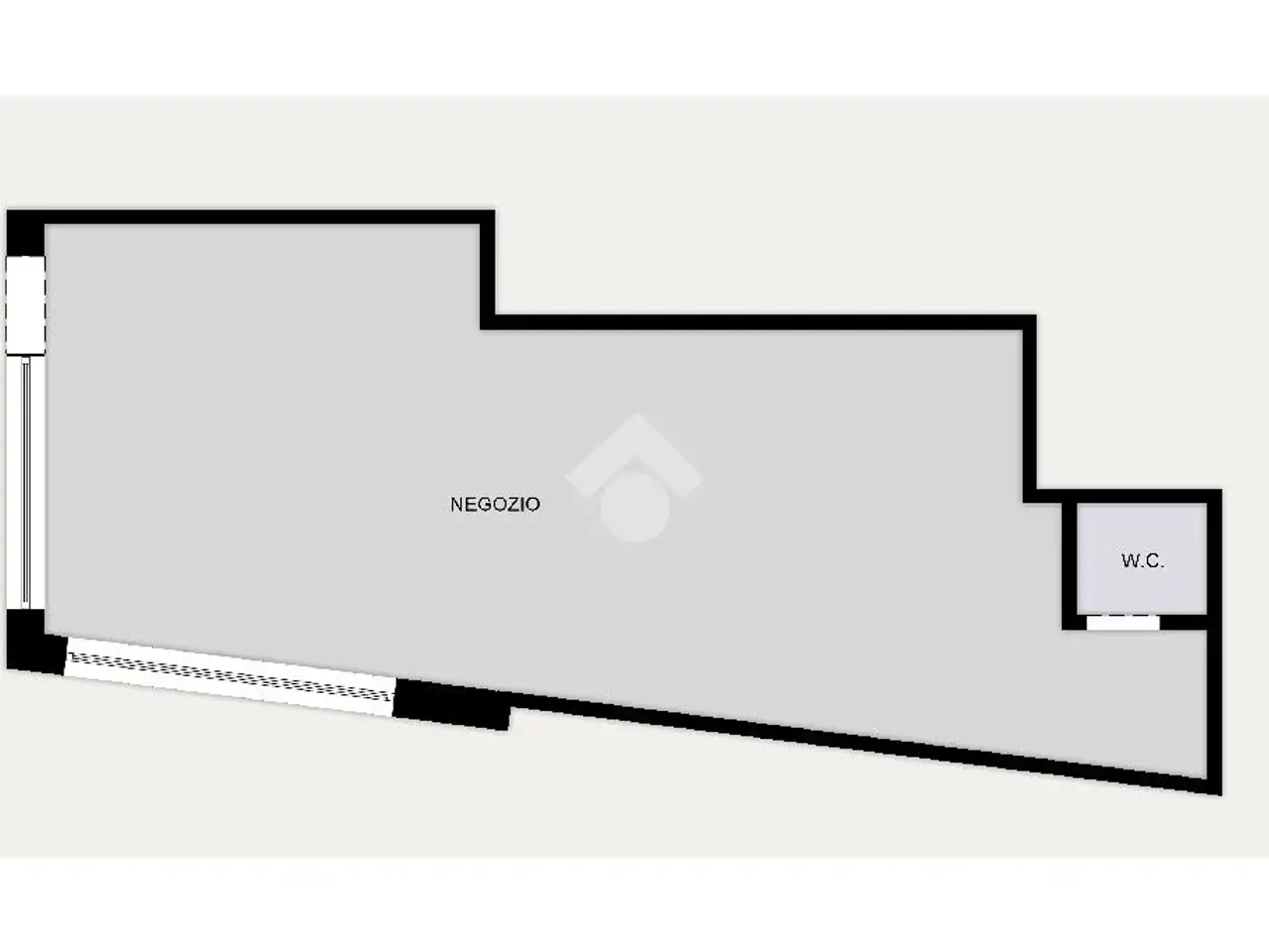 Negozio in Via Nicolò Tommaseo 1, Rovereto, {3} - Planimetria 1