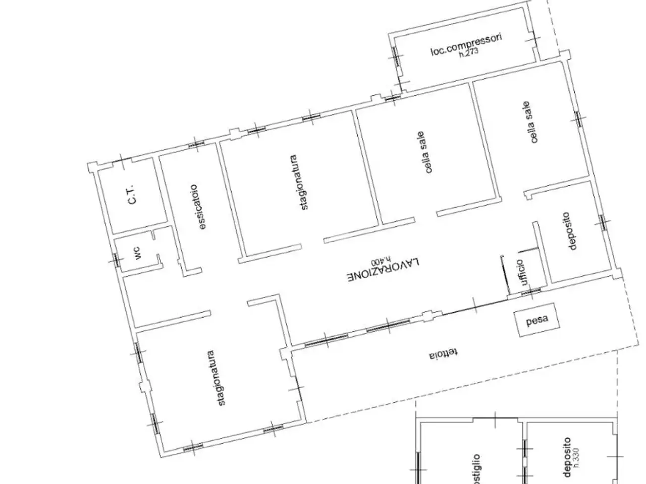 Capannone in Via Resga 8, Montechiarugolo, {3} - Planimetria 1