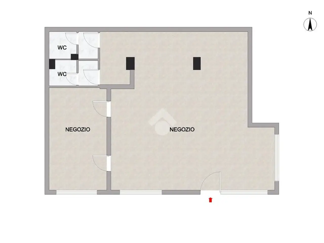 Negozio in Via Castellanza 6, Milano, {3} - Planimetria 1