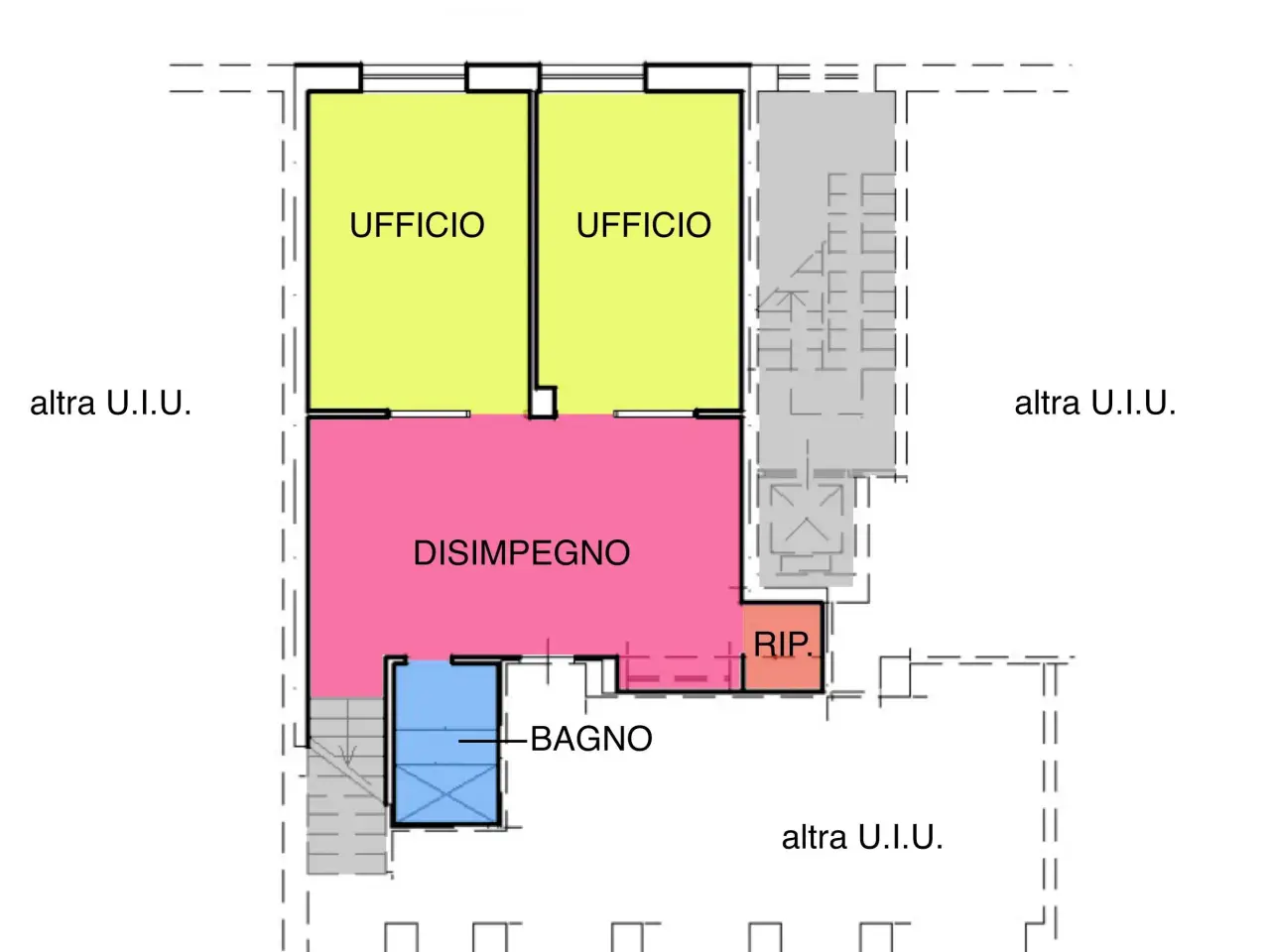 Ufficio in Via Massimo d'Azeglio 13/B, Cuneo, {3} - Planimetria 1