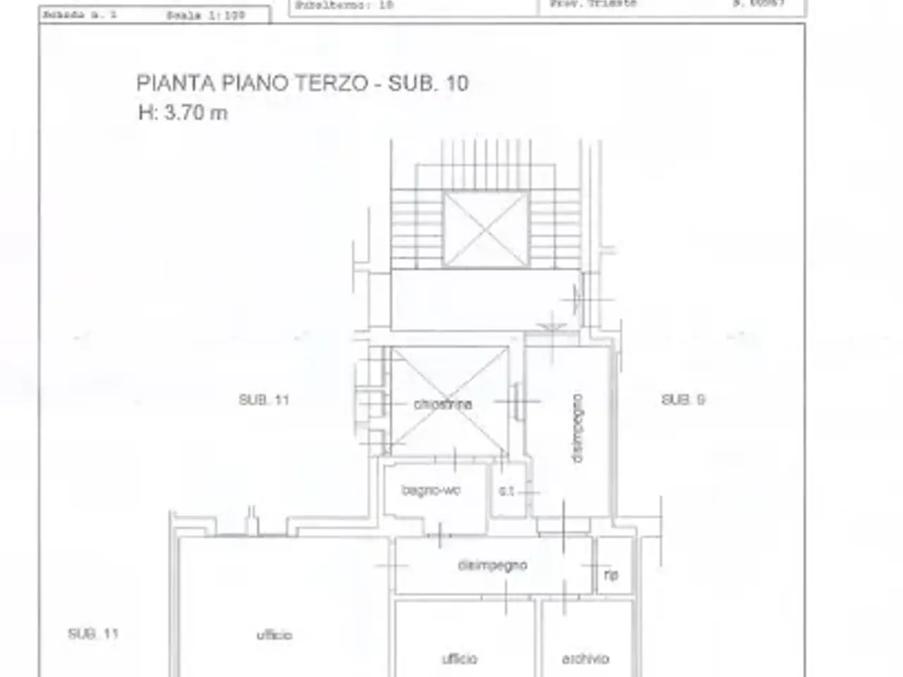 Ufficio in Via Valdirivo, Trieste, {3} - Planimetria 1