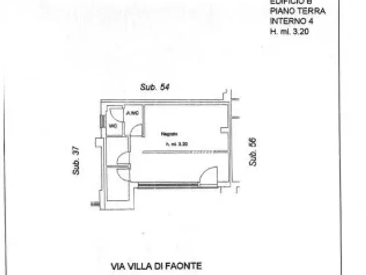 Negozio in Via Villa di Faonte, Roma, {3} - Planimetria 1