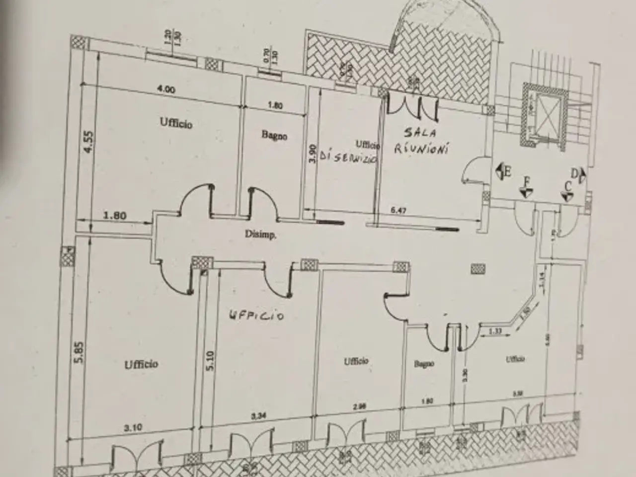 Ufficio in Via Ada Cudazzo 12, Lecce, {3} - Planimetria 1