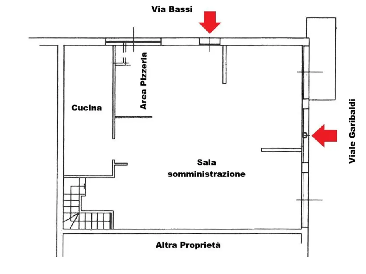 Negozio in Attività Viale Giuseppe Garibaldi 1, Carate Brianza, {3} - Planimetria 1