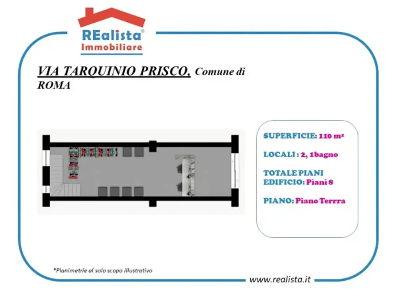 Negozio in Via Tarquinio Prisco, Roma, {3} - Planimetria 1