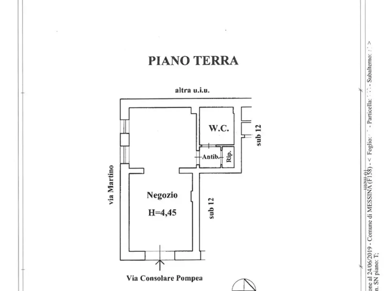 Palazzina commerciale in Via Consolare Pompea 1561, Messina, {3} - Planimetria 1