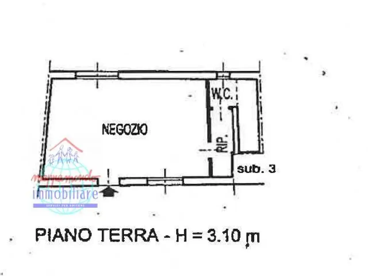 Ufficio in Via Borgo del Ghetto 9, Cento, {3} - Planimetria 1