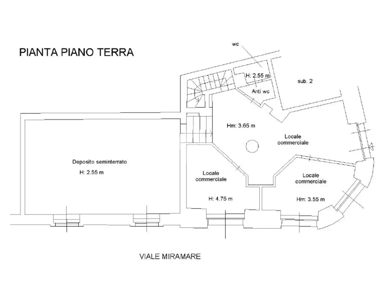 Ufficio in Largo a Roiano 1, Trieste, {3} - Planimetria 1