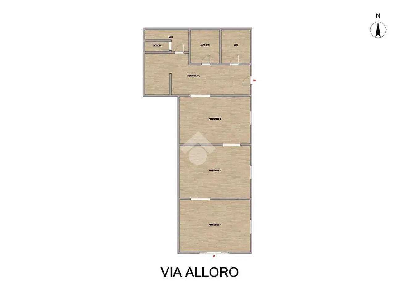 Negozio in Via Alloro 13, Palermo, {3} - Planimetria 1