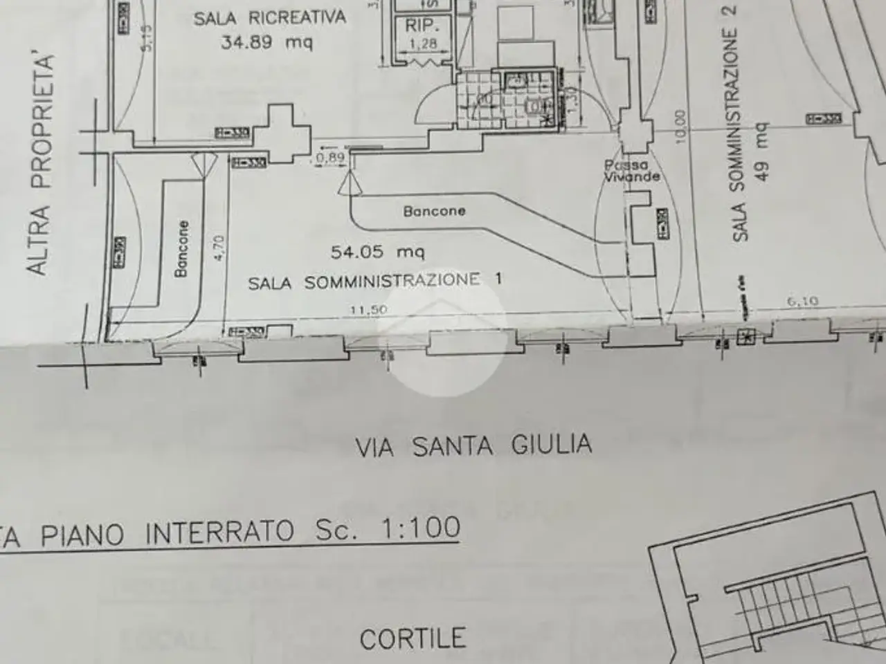 Negozio in Via Santa Giulia, Torino, {3} - Planimetria 1