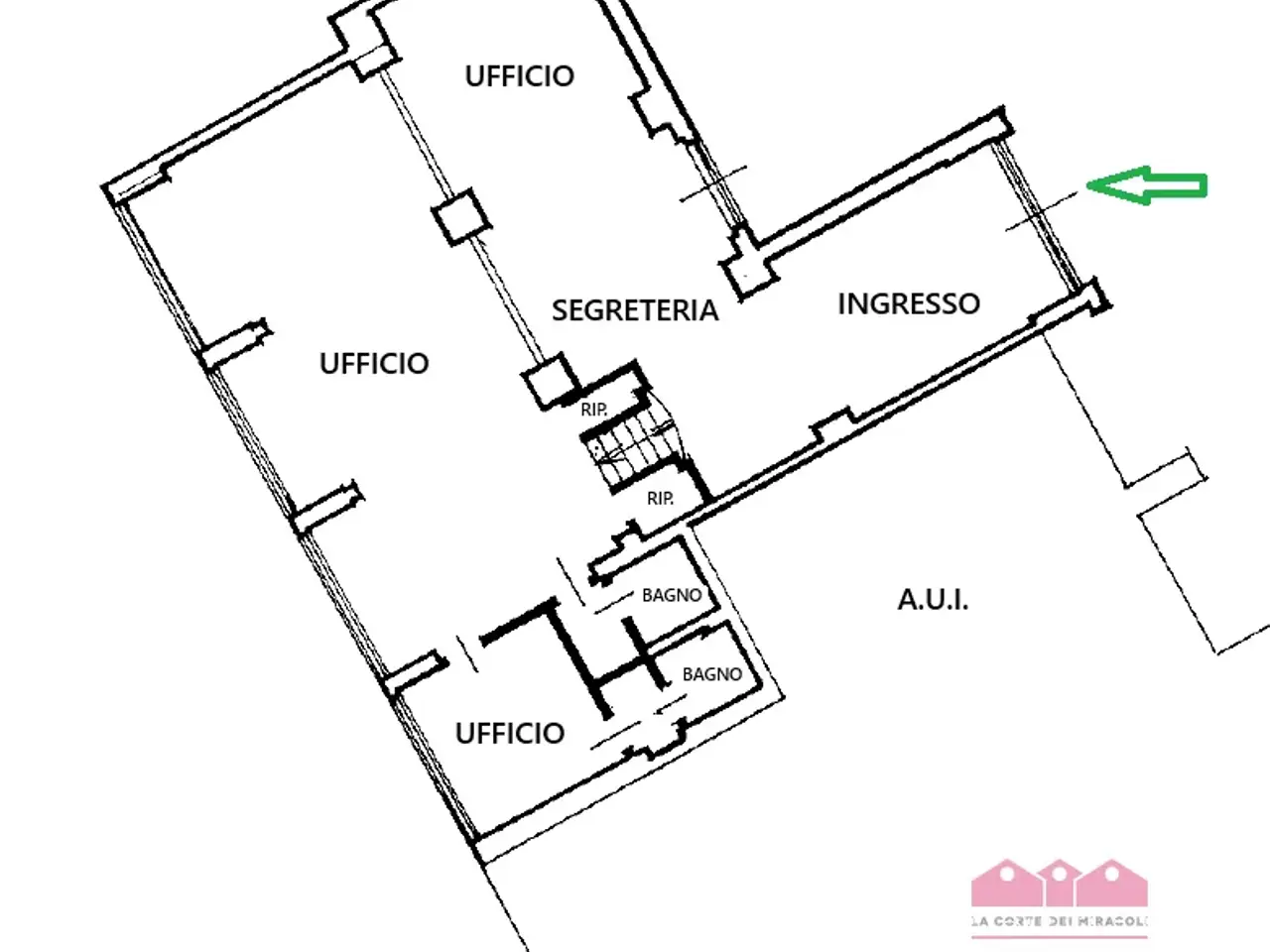 Ufficio in Via dei Cappuccini 60, Vicenza, {3} - Planimetria 1