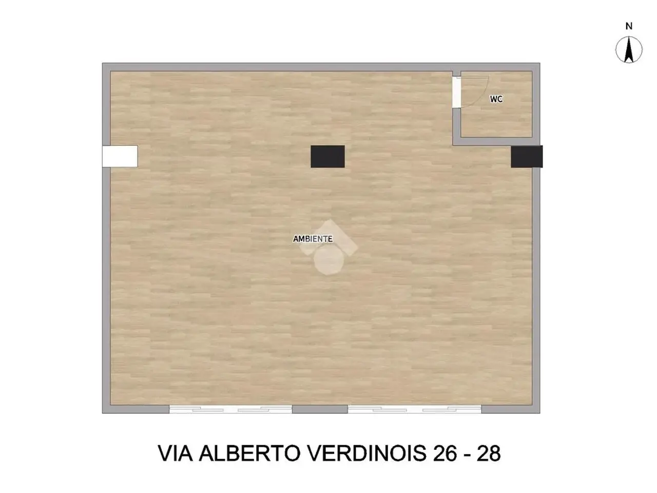 Negozio in Via Alberto Verdinois 26, Palermo, {3} - Planimetria 1