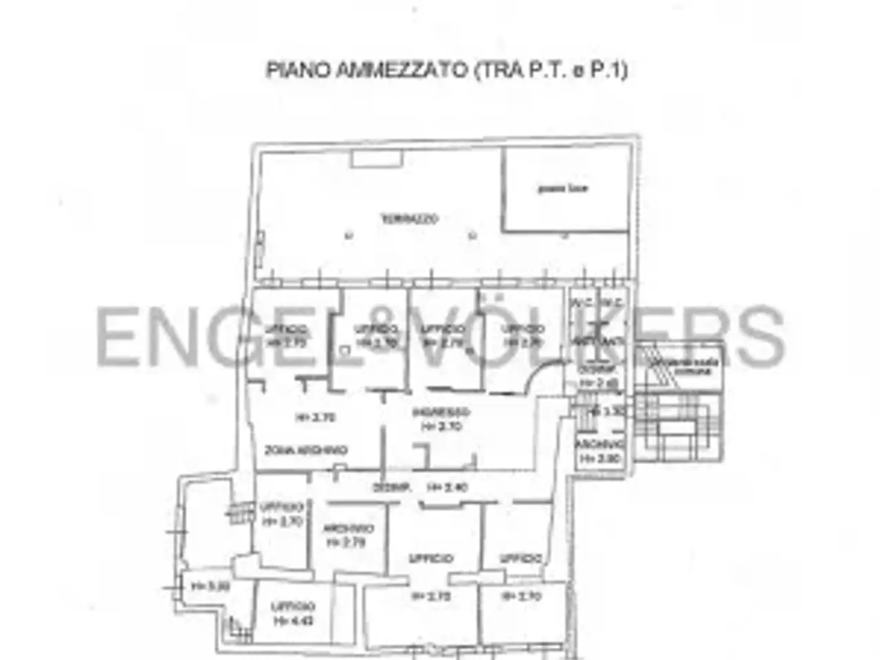 Ufficio in Via De' Poeti 1/7, Bologna, {3} - Planimetria 1