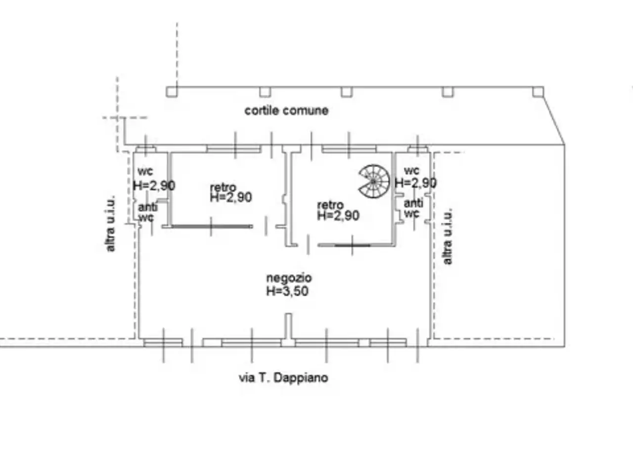 Palazzina commerciale in Via Tino Dappiano 17, Crescentino, {3} - Planimetria 1